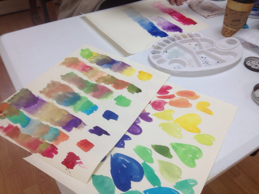 Denise created an eye catching color wheel and color study
