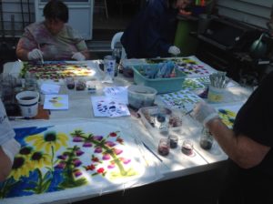Fabric Floral Dyeing